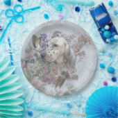 Het Engelstalige portret , kunst Papieren Bordje (Feest)