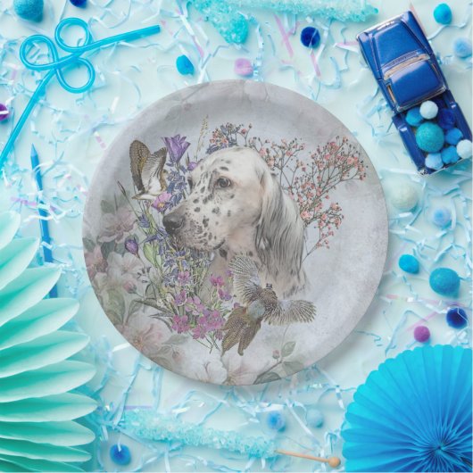 Het Engelstalige portret , kunst Papieren Bordje (Feest)