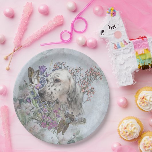 Het Engelstalige portret , kunst Papieren Bordje (Feest)