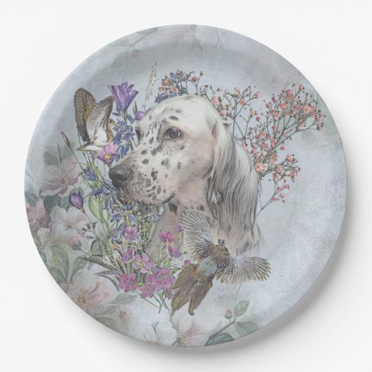 Het Engelstalige portret , kunst Papieren Bordje (Voorkant)