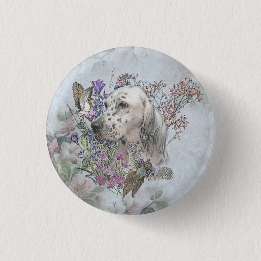 Het Engelstalige portret , kunst Ronde Button 3,2 Cm (Voorkant)