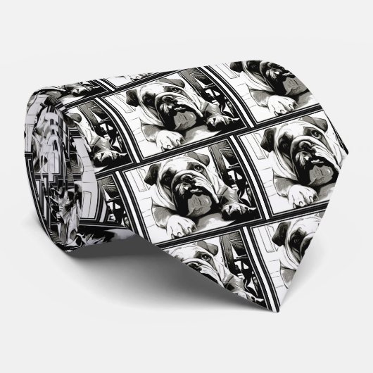 Het "English Bulldog"-Collectie Stropdas (Opgerold)