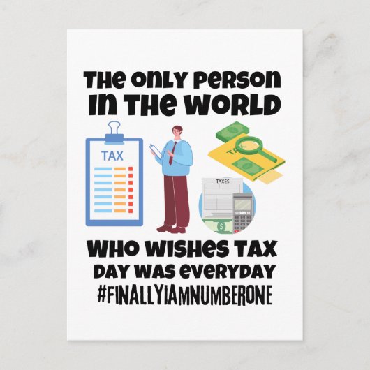 Het enige dat belastingdag wenst, was alledag briefkaart (Voorkant)
