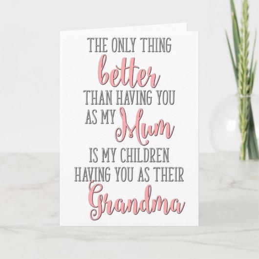 Het enige dat beter is dan jou als mijn moeder te  kaart (Voorkant)