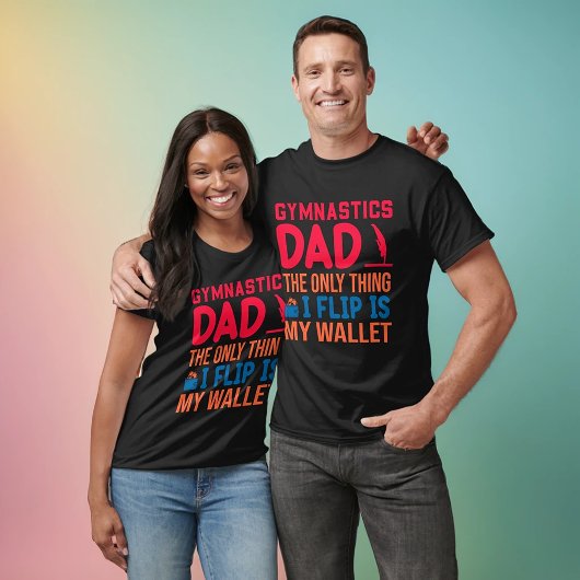 Het enige dat ik flip is mijn Wallet Gymnastiek pa T-shirt