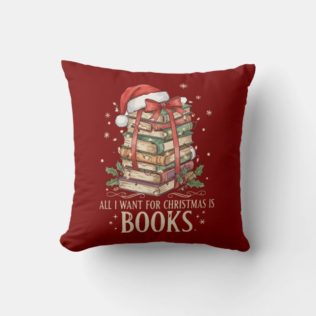Het enige dat ik met Kerstmis wil is Boeken Kussen (Voorkant)