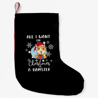 Het enige dat ik wil is een hamster. kleine kerstsok