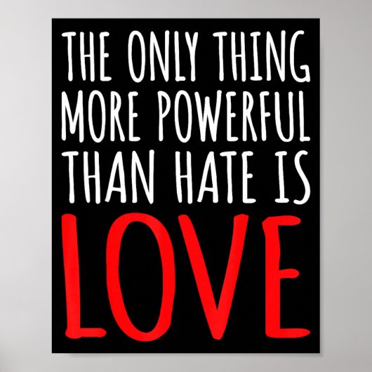 Het enige dat krachtiger is dan haat is liefde De Poster (Voorkant)