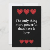 Het enige dat krachtiger is dan haat is liefde kaart (Voorkant)