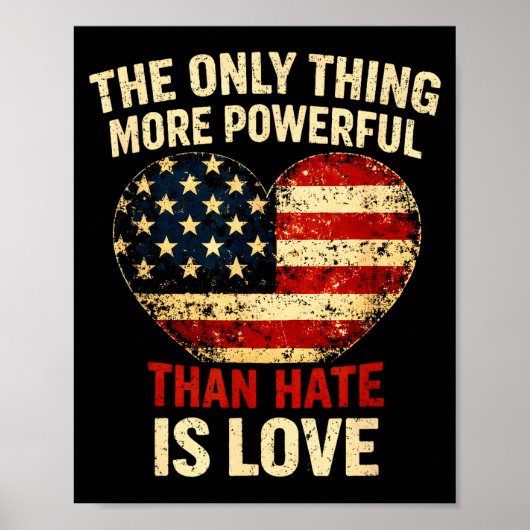 Het enige dat krachtiger is dan haat is liefde poster (Voorkant)