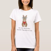 Het enige dat krachtiger is dan haat is liefde t-shirt (Voorkant)