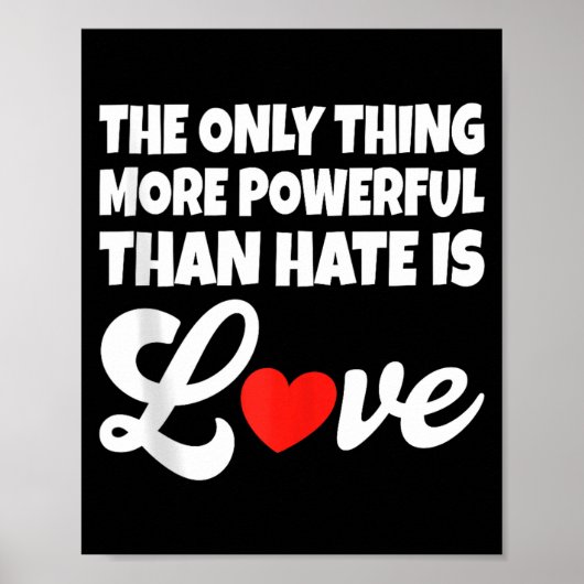 Het enige dat krachtiger is dan haat is liefde tan poster (Voorkant)