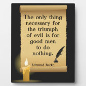 Het enige dat nodig is om het kwaad te overwinnen fotoplaat (Voorkant)