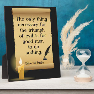 Het enige dat nodig is voor de triomf van het kwaa fotoplaat