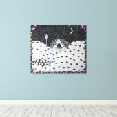 Het enige dat ogen ziet canvas afdruk (Insitu (Houten vloer))