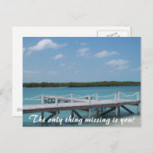 Het enige dat ontbreekt is jou. briefkaart (Voorkant / Achterkant)