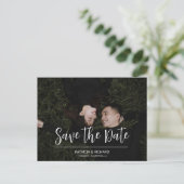 Het enige eenvoudige script Wedding Save The Date Briefkaart (Staand voorkant)