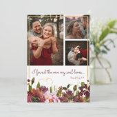 Het enige kind vindt 3 foto van Bourgogne Gold Save The Date (Staand voorkant)