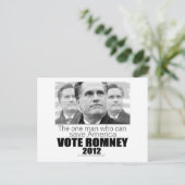 Het enige Man dat Amerika kan redden - Romney 2012 Briefkaart (Staand voorkant)