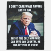 HET ENIGE MAN DAT ONS KAN REDDEN FLEECE DEKEN (Voorkant)