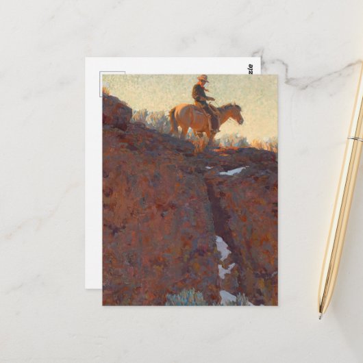 Het enige spoor van Maynard Dixon Briefkaart (Voorkant / Achterkant in situ)