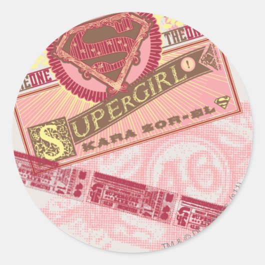 Het enige supermeisje ronde sticker (Voorkant)