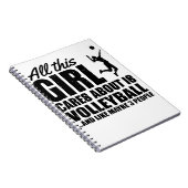 Het enige waar dit meisje om geeft is volleybal .. notitieboek (Rechterzijde)