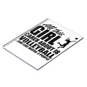 Het enige waar dit meisje om geeft is volleybal .. notitieboek (Linkerzijde)