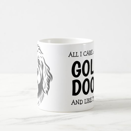 Het enige waar ik om geef is... Golden Doodle Magische Mok (Center)