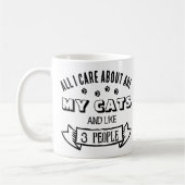 Het enige waar ik om geef zijn mijn katten, grappi koffiemok (Links)