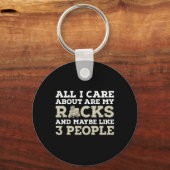 Het enige waar ik om geef zijn mijn rotsen geologi sleutelhanger (Voorkant)