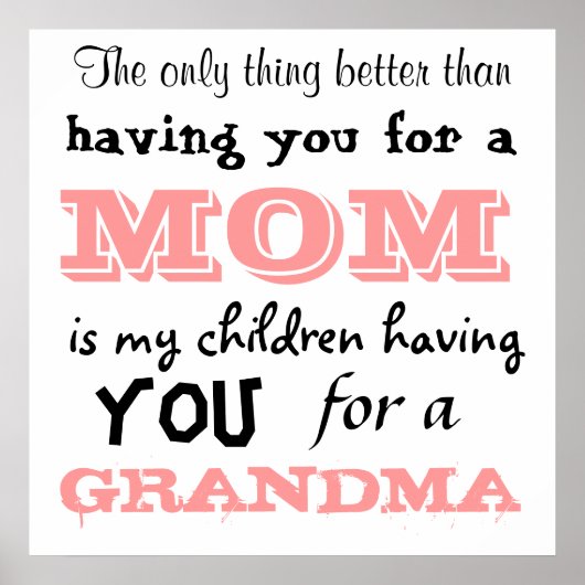 Het enige wat beter is dan je voor een moeder te h poster (Voorkant)