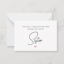 Het enige wat beter is dan jou te hebben, zwangers notitiekaartje