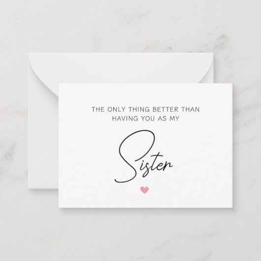 Het enige wat beter is dan jou te hebben, zwangers notitiekaartje (Voorkant)