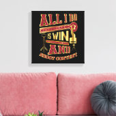 Het enige wat ik doe is winnen en scoren canvas afdruk (Insitu (Woonkamer))