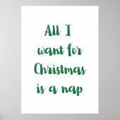 Het enige wat ik met Kerstmis wil is een dutje Poster (Voorkant)