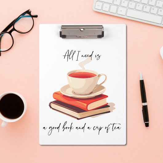 Het enige wat ik nodig heb is een goed boek en een klembord