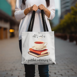 Het enige wat ik nodig heb is een goed boek en een tote bag