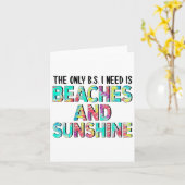 Het enige wat ik nodig heb zijn stranden en zon kaart (Gele Bloem)