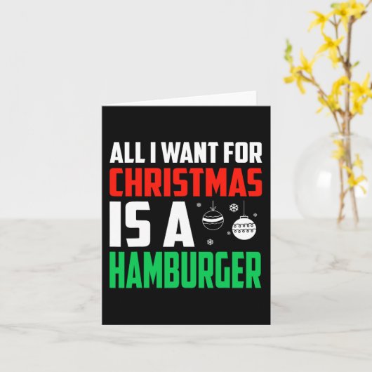 Het enige wat ik voor Kerstmis wil is een hamburge Kaart (Gele Bloem)