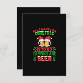 Het enige wat ik voor Kerstmis wil is kamperen en Kaart (Voorkant / Achterkant)