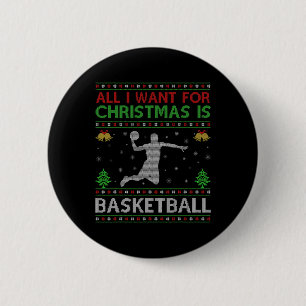Het enige wat ik voor Kerstmis wil is lomp Basketb Ronde Button 5,7 Cm
