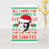 Het enige wat ik voor Kerstmis wil is Ron DeSantis Kaart (Gele Bloem)