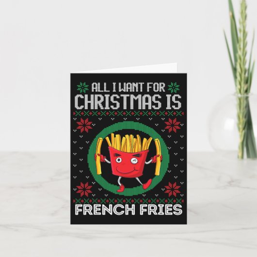 Het enige wat ik voor Kerstmis wil zijn Franse fee Kaart (Voorkant)