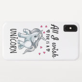 Het enige wat ik wens is een Eenhoorn Case-Mate iPhone Case (Achterkant (horizontaal))