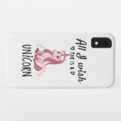 Het enige wat ik wens is een Eenhoorn Case-Mate iPhone Case (Achterkant (horizontaal))