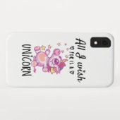 Het enige wat ik wens is een Eenhoorn Case-Mate iPhone Case (Achterkant (horizontaal))
