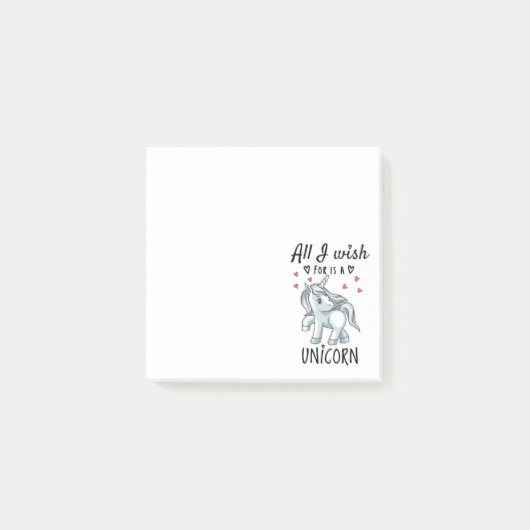 Het enige wat ik wens is een Eenhoorn Post-it® Notes (Voorkant)
