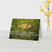Het enige wat ik wil is deze Groundhog Day kaart (Gele Bloem)