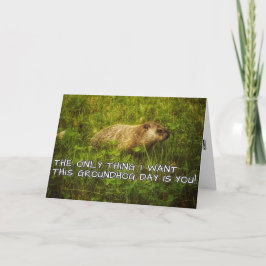 Het enige wat ik wil is deze Groundhog Day kaart